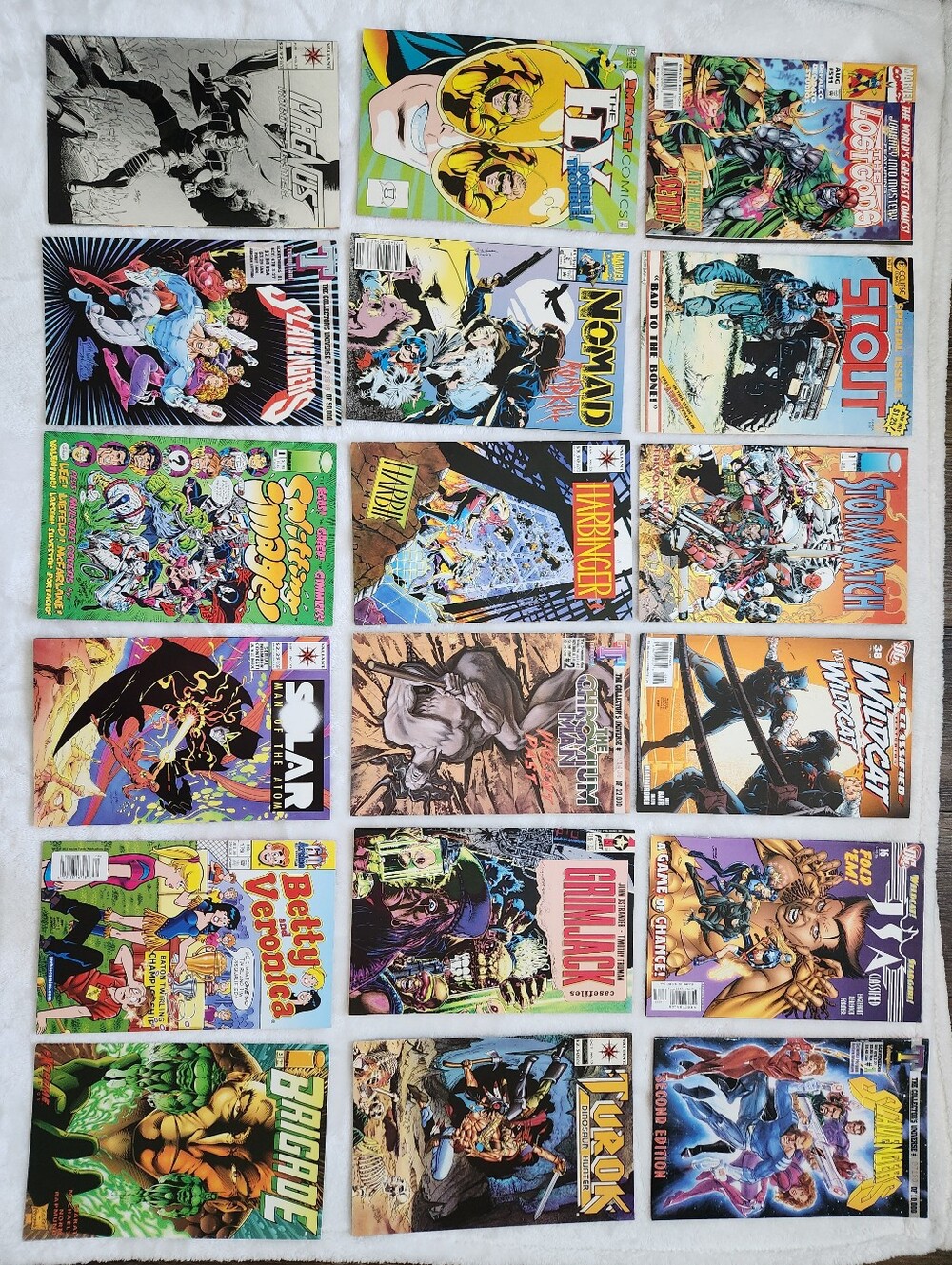 Comic Book Lot Marvel DC Image Valiant Stormwatch Wildcat Turok Solar 18pc 90s
